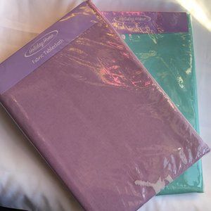 NWT Bundle of lilac&aqua blue tablecloths